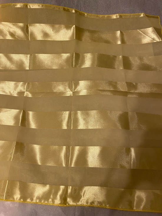 Accessories - Gold Sheer Striped Scarf